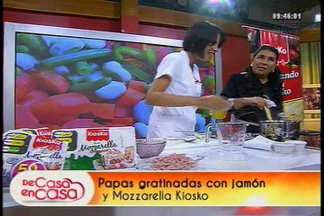 De Casa En Casa - Receta "Papas Gratinadas con Jamón y Mozzarella"