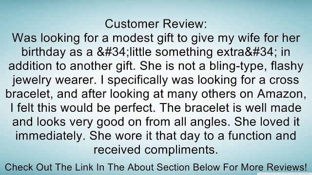 Sterling Silver Diamond Accent (0.10cttw, I-J Color, I2-I3 Clarity) Faith Engraved Cross Bangle Bracelet Review