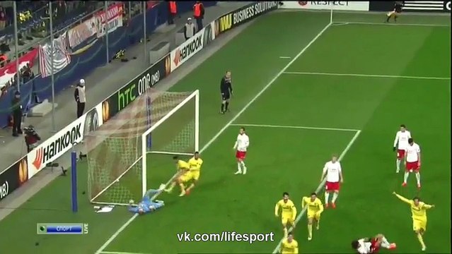 Salzburg 1 - 3 Villarreal All Goals and Full Highlights 26/02/2015 - Europa League