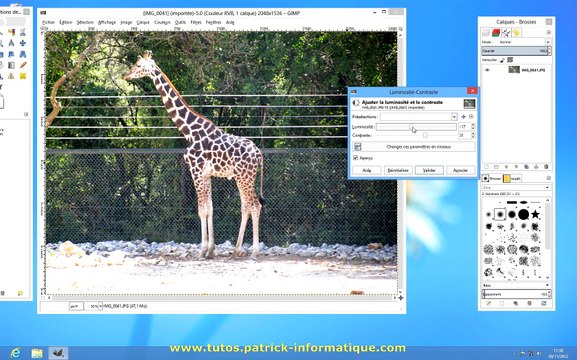 Tuto - Gimp 2.8 - Améliorer la luminosité et le contraste