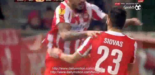 Konstantinos Mitroglou Goal Olympiakos 1 - 0 Dnipro Europa League 26-2-2015