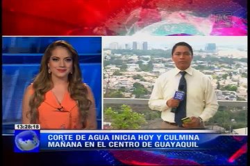Corte de agua inicia hoy y culmina mañana en el centro de Guayaquil