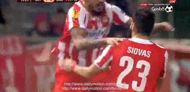 Konstantinos Mitroglou Goal Olympiakos 1 - 0 Dnipro Europa League 26-2-2015