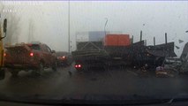 Массовое ДТП на Киевском шоссе 26.02.2015 (видео 1)
