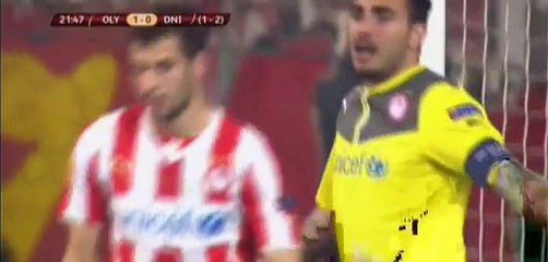 Goal Fedeckyj A. - Olympiakos Piraeus 1 - 1	Dnipro - Europa League - Play Offs - 26/02/2015