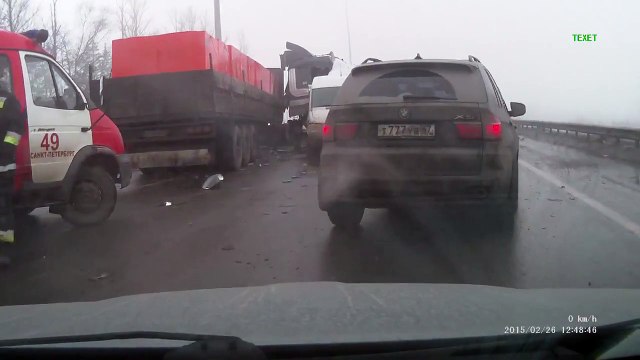 Массовое ДТП на Киевском шоссе 26.02.2015 (видео 2)