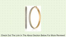 18k Gold Plated Stainless Steel Glitter Hoop Earrings (50mm Diameter) Review