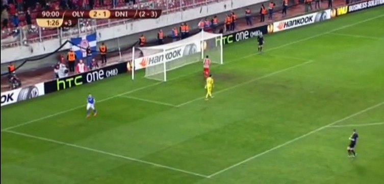 Goal Kalinić N. - Olympiakos Piraeus 2 - 2 Dnipro - Europa League - Play Offs - 26/02/2015