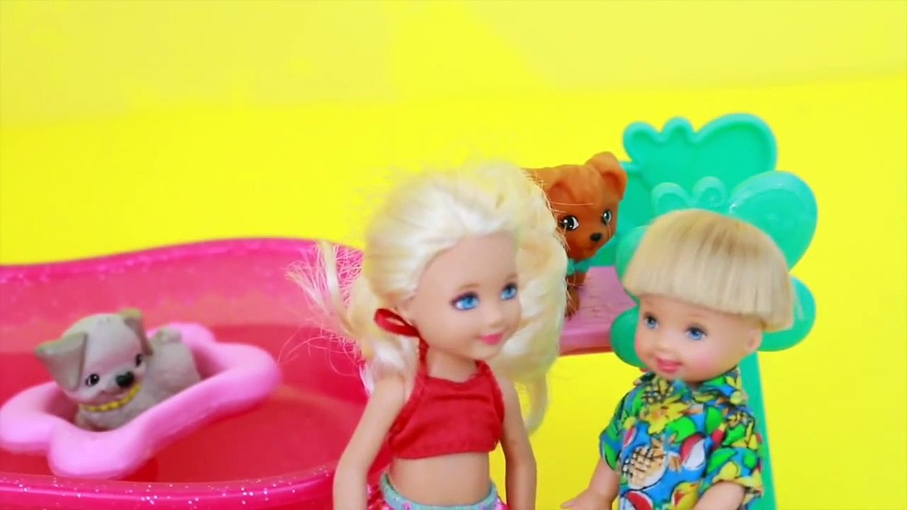 Disney Frozen Toby Date Part 2 Barbie Chelsea Flippin' Pup Pool Baribe Puppy Swim
