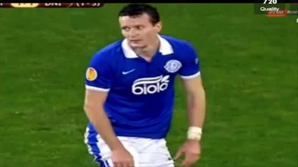 Alejandro Dominguez Penalty Goal Olympiakos 2 - 1 Dnipro Europa League 26-2-2015