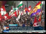 Andaluces exigen un cambio político en España