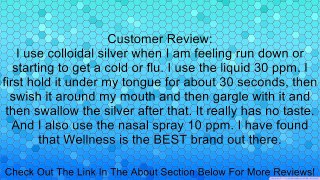 Source Naturals Wellness Colloidal Silver, 30 ppm Review