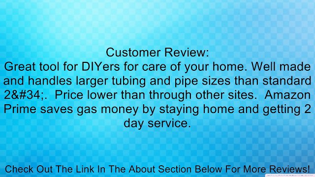 Ridgid 31803 1/4 - 2-5/8-Inch Model 65S Stainless Steel Quick-Acting Tubing Cutter Review