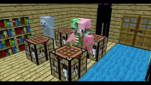 Майнкрафт Топ 5 'Школа мобов' Minecraft Animation 2014 2015