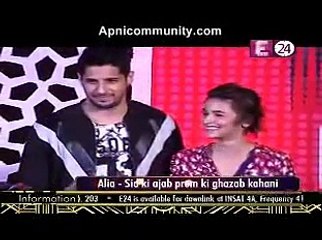 Alia Aur Sid Ki 'Fake Love Policy' 27th February 2015 www.apnicommunity.com