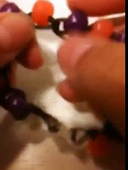 How to make a easy beaded rainbow loom bracelet