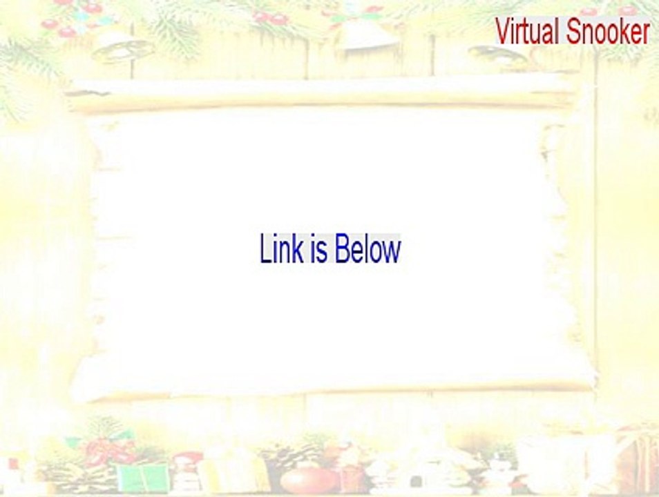 Virtual Snooker Serial - Free Download