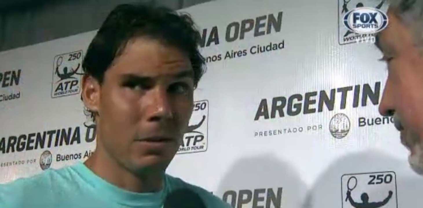 Rafael Nadal's interview for Fox Sports in Buenos Aires
