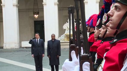 Roma - Renzi riceve Denis Sassou N’Guesso (26.02.15)