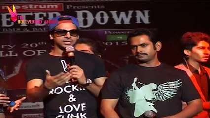 Karan Mehra gestures during the promotion of Bollywood movie Badmashiyan