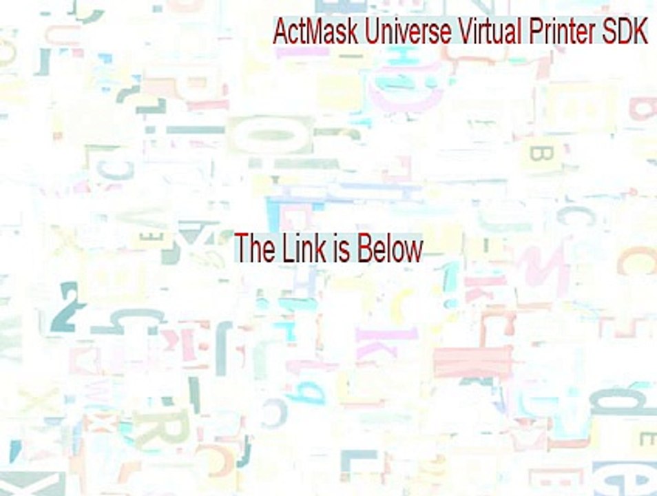ActMask Universe Virtual Printer SDK Download [Instant Download]