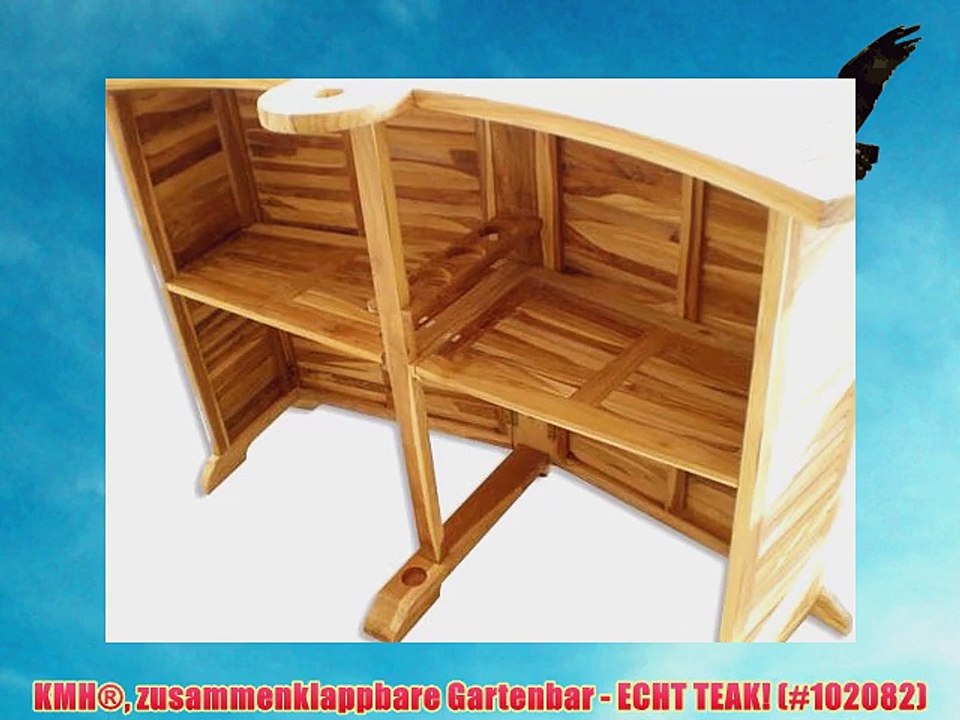 KMH® zusammenklappbare Gartenbar - ECHT TEAK! (#102082)