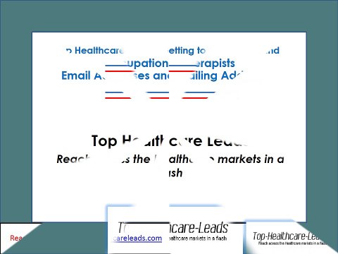 Occupational Therapists Mailing List for marketing campaigns
