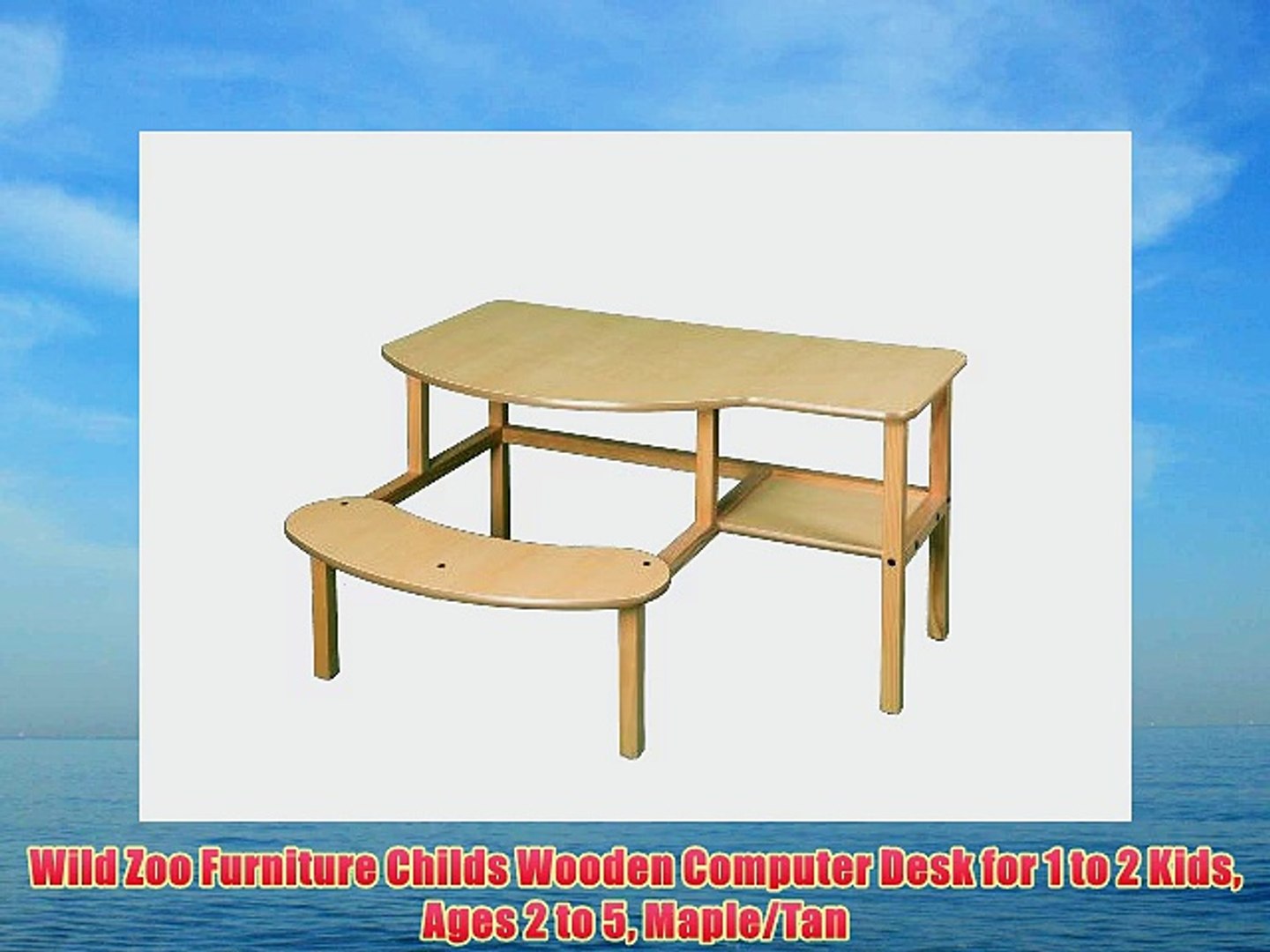 Wild Zoo Furniture Childs Wooden Computer Desk For 1 To 2 Kids
