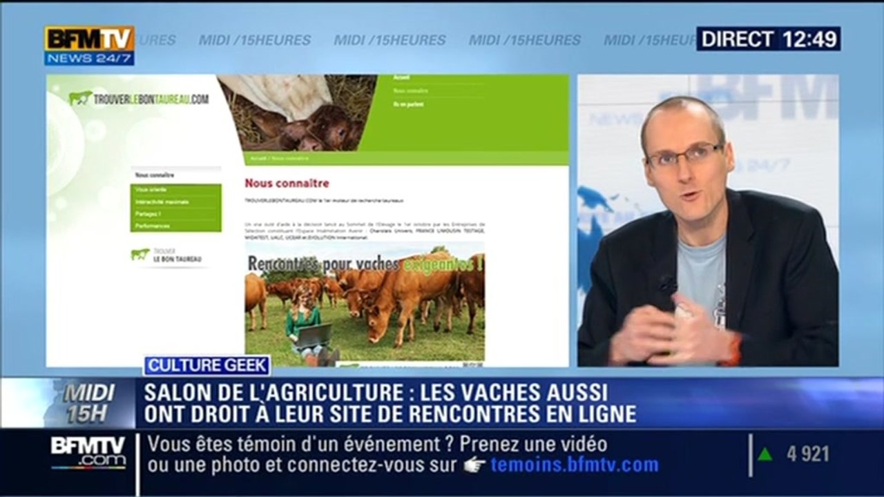 Salon de l'agriculture: Les vaches aussi ont leur site de rencontre