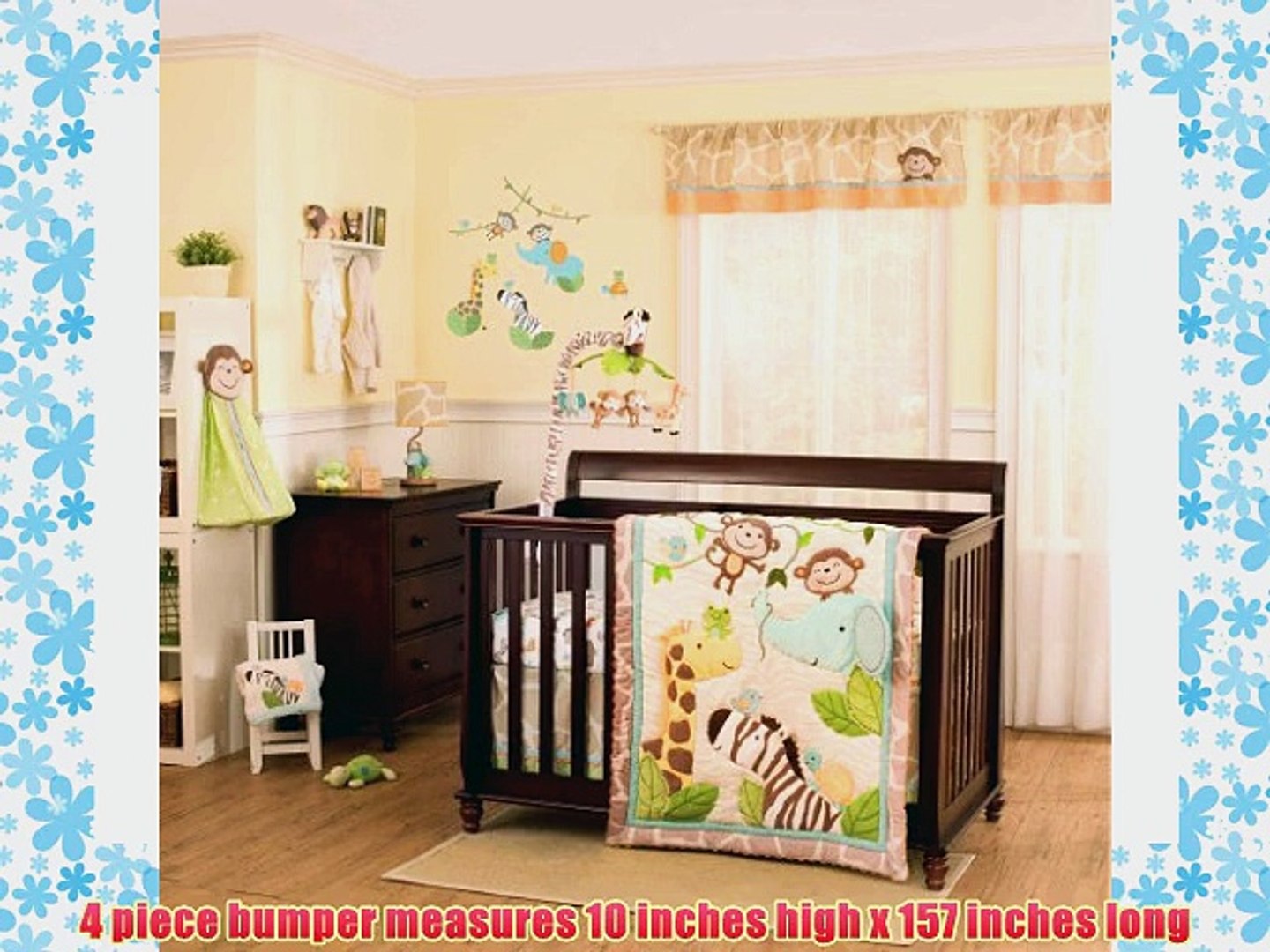 Jungle Play 5 Piece Baby Crib Bedding Set With Bumper By Carters