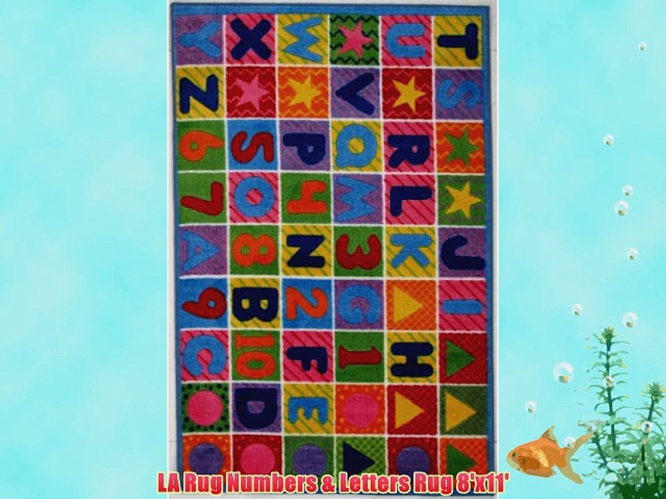 LA Rug Numbers & Letters Rug 8'x11'