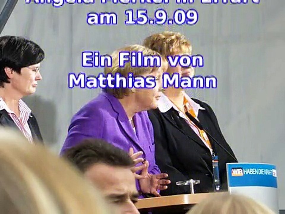 Wahlkampf: Angela Merkel in Erfurt am 15.09.2009