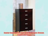 Coaster Contemporary Style Solid Wood Chest /Dresser Cappuccino Finish