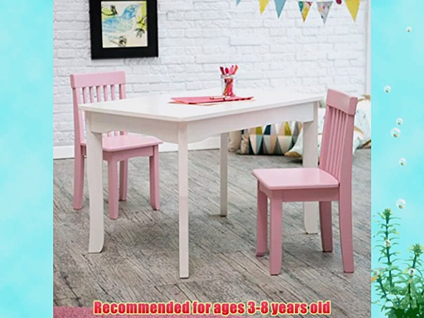 Lipper Lipper Mystic Table And Chair Set Pink Pink Video