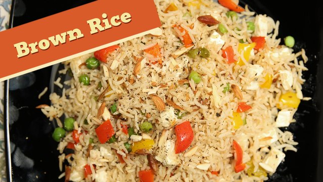 Stir Fried Brown Rice - Quick And Easy Rice / Lunch Box / Recipe - Divine Taste With Anushruti