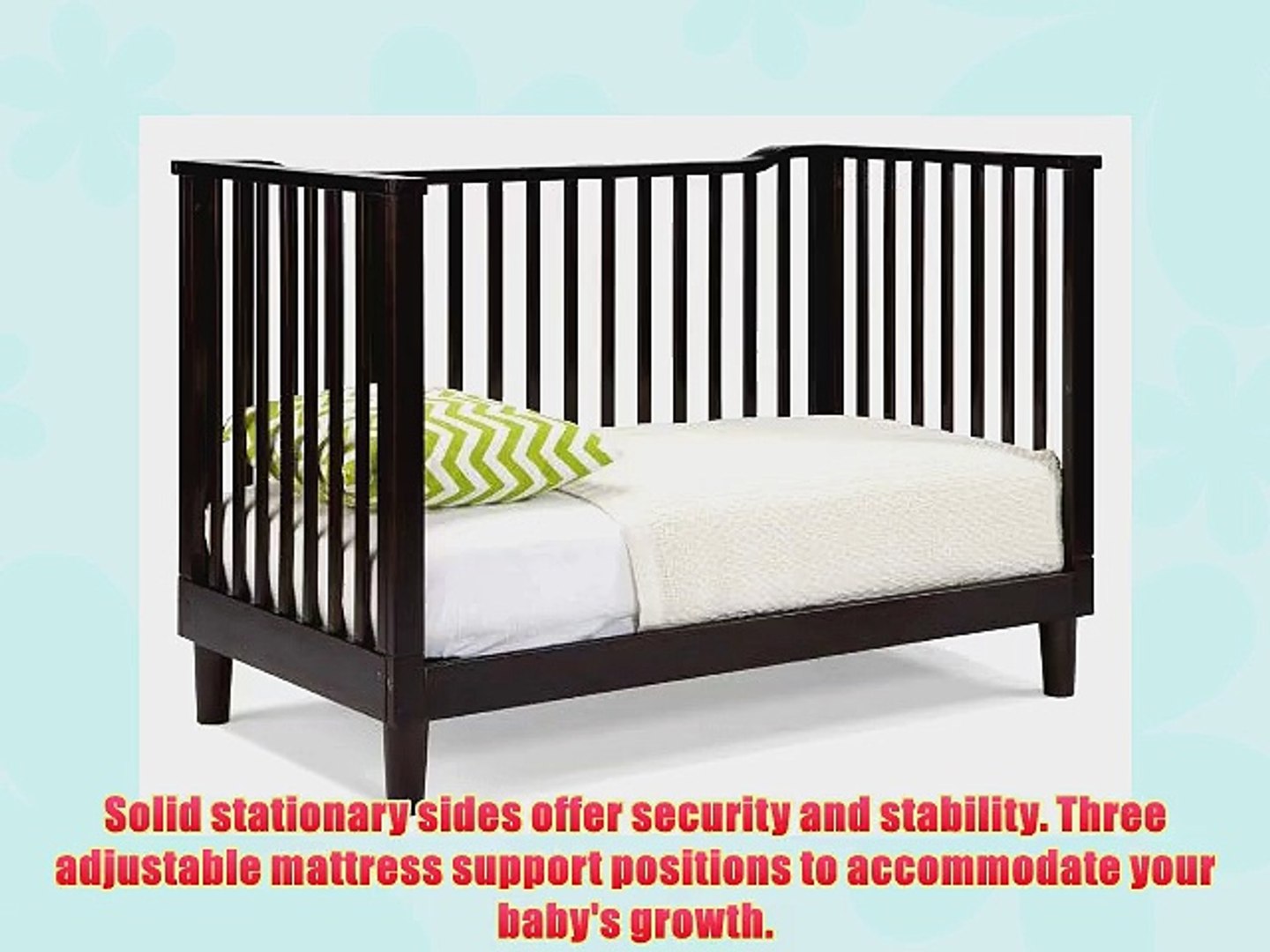 Stork Craft Santino Crib 3 In 1 Fixed Side Convertible Crib
