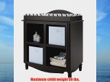 Cosco The Avery Line 4-Shelf Open-Front Cube Storage Changing Table Dark Cherry Finish