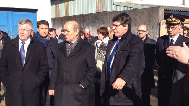 Visite de Jean-Yves Le Drian ches Piriou