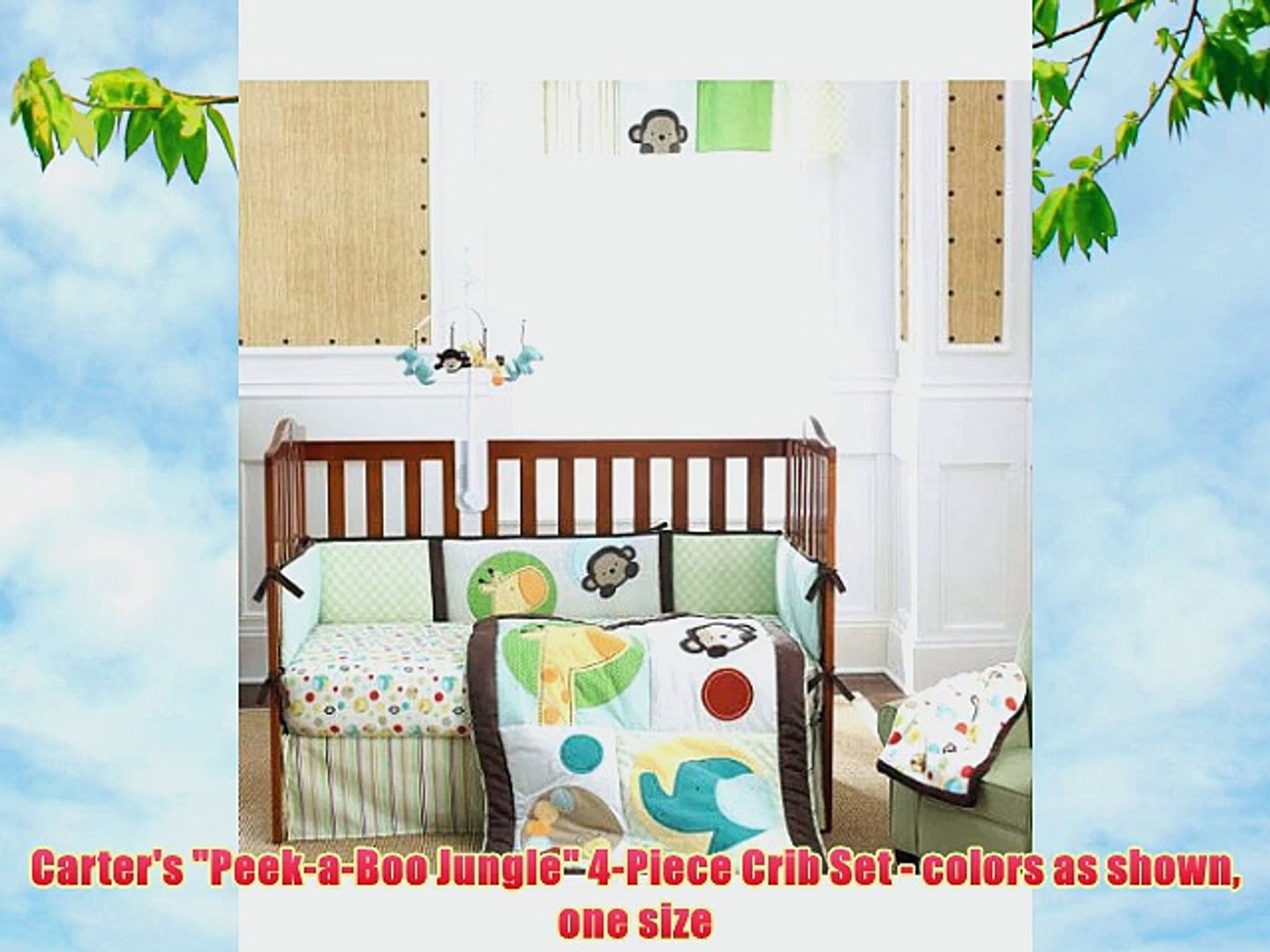 carter's jungle collection 4 piece crib set