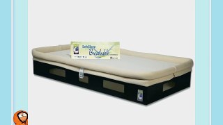 Secure Beginnings SafeSleep Breathable Crib Mattress (Khaki Mattress w/ Espresso Base)
