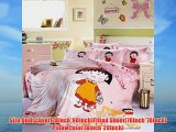 DreamJar Kids Bedding Chibi Maruko pattern quilt cover & pillow cases & Fitted Sheet4 PiecesQueen