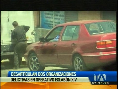Desarticulan dos organizaciones delictivas en operativo “Eslabón 14”