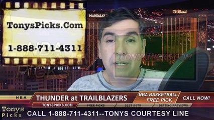 Portland Trailblazers vs. Oklahoma City Thunder Free Pick Prediction NBA Pro Basketball Odds Preview 2-27-2015