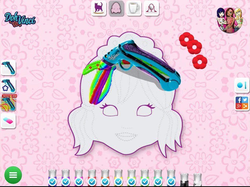 Tutoriel Doh Vinci : Des cheveux arc-en-ciel