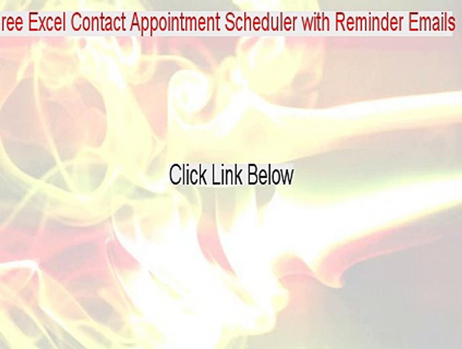 Free Excel Contact Appointment Scheduler with Reminder Emails Full Download [Instant Download 2015]
