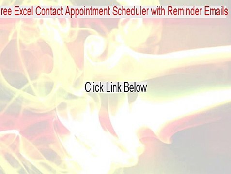Free Excel Contact Appointment Scheduler with Reminder Emails Full Download [Instant Download 2015]