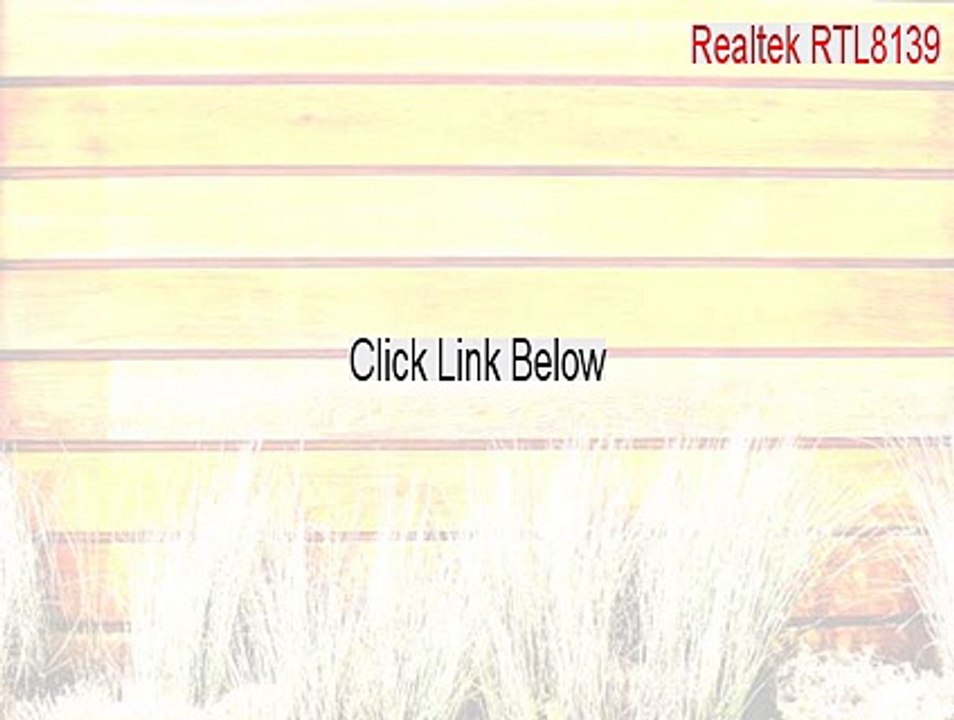 Realtek RTL8139/810X Family PCI Fast Ethernet NIC Serial [Legit Download]