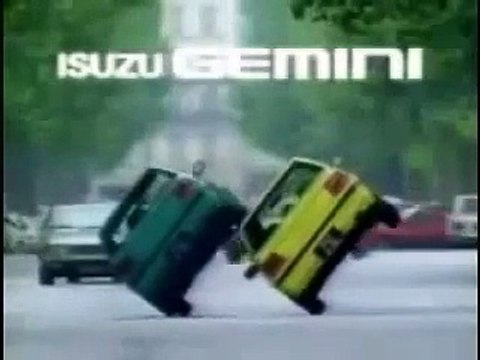 Une pub de voiture en mode années 80, bien fun : Isuzu Gemini