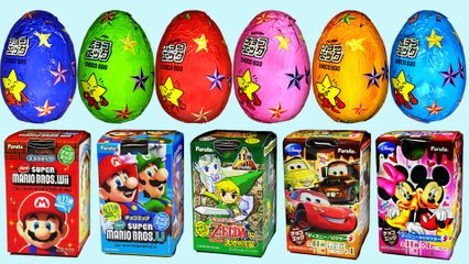 23 Furuta Surprise Eggs Disney Pixar Cars Super Mario Mickey Mouse