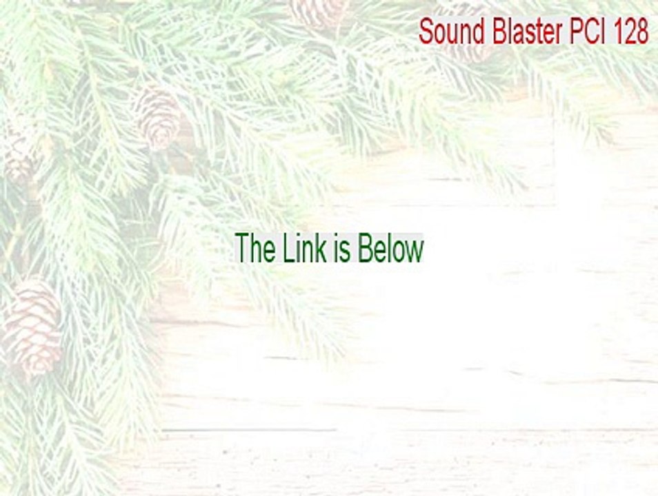 Sound Blaster PCI 128 Serial (Download Now)